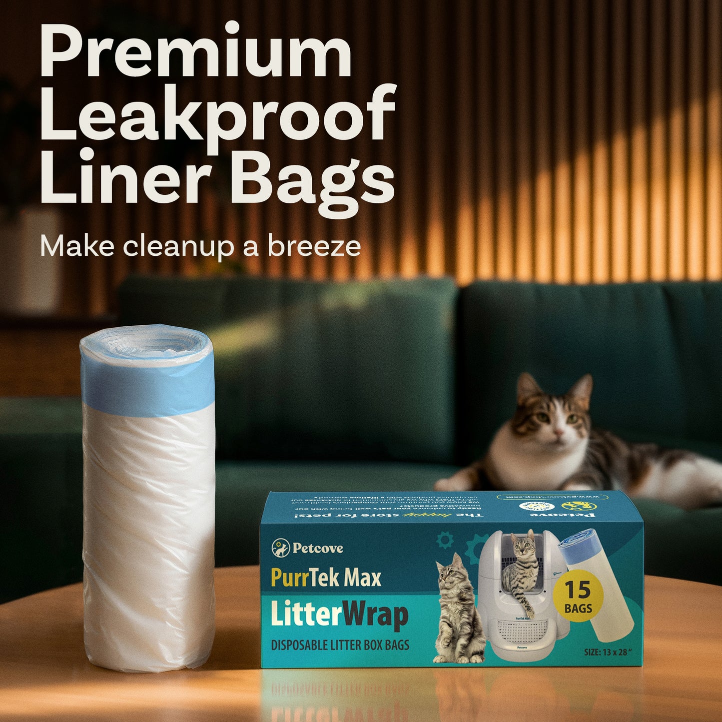 PurrTek Max LitterWrap™ Disposable Liner Refill – 15 Count