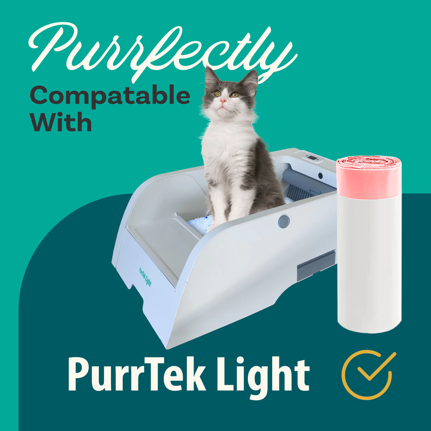 LitterWrap Litter Box Liner Refill - 20 Count (For PurrTek Light)