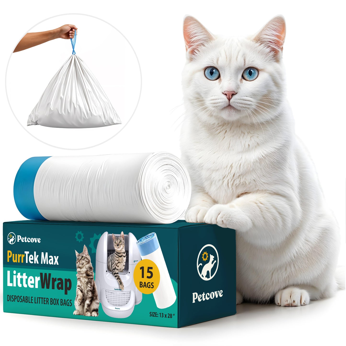 PurrTek Max LitterWrap™ Disposable Liner Refill – 15 Count
