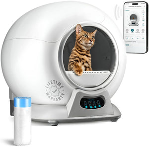 Rolling mechanism of a budget-friendly automatic litter box for easy waste separation