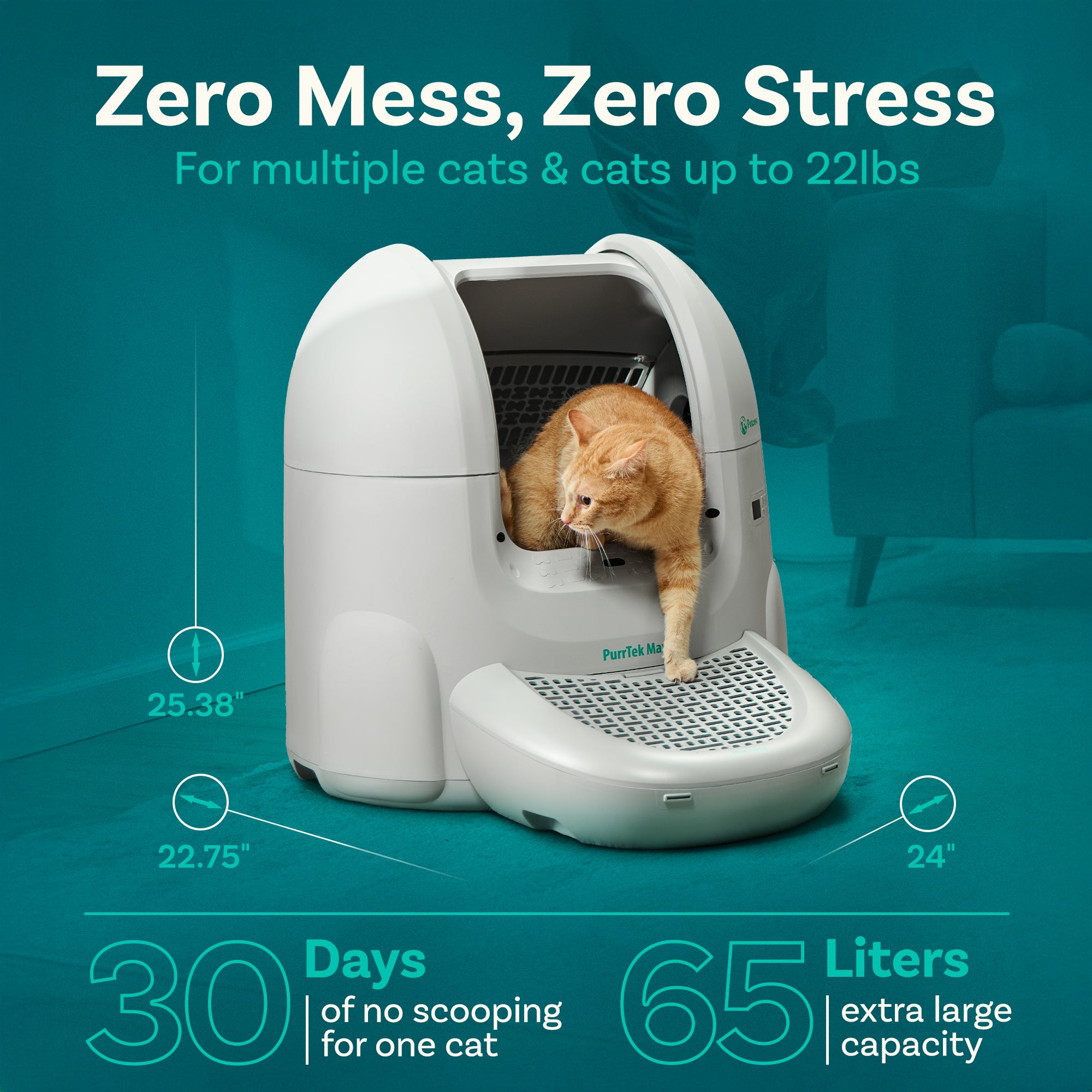 PurrTek™ Max Self-Cleaning Litter Box
