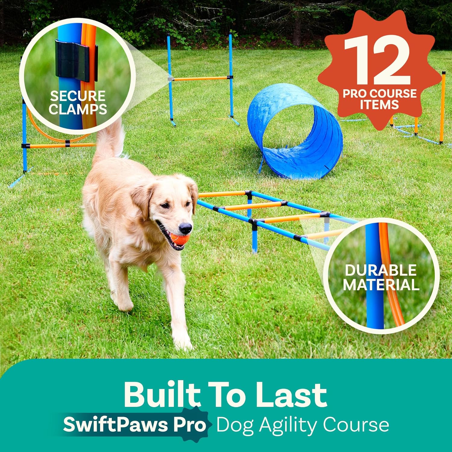 SwiftPaws™ Pro Dog Agility Course