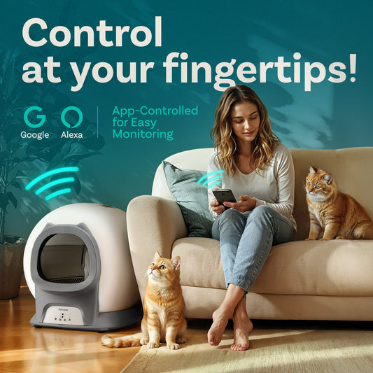 PurrTek™ Self-Cleaning Litter Box – Cat Ears Edition