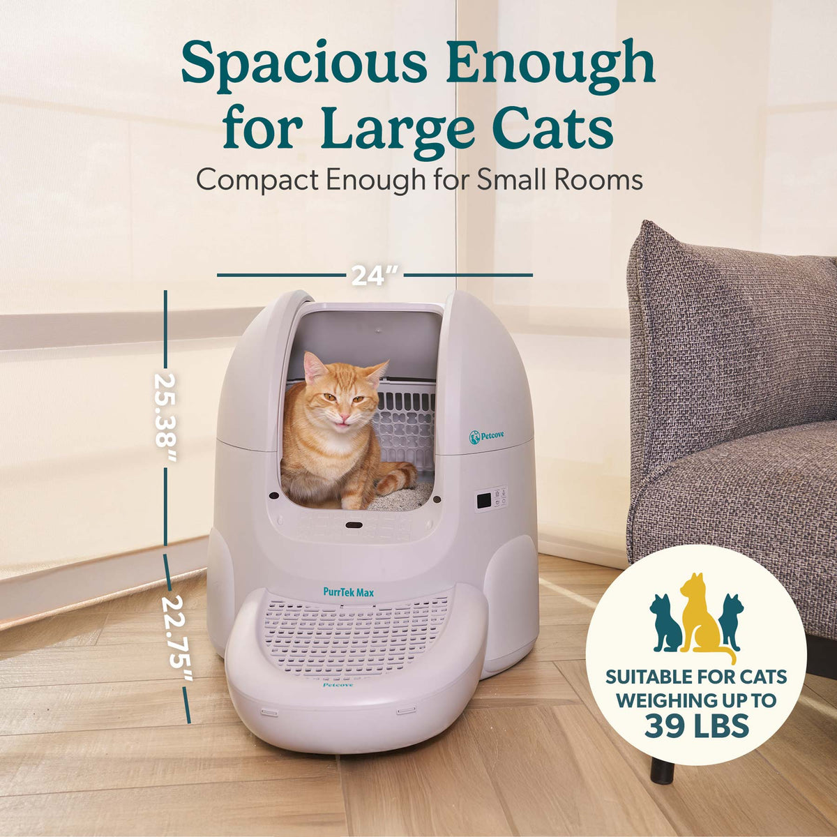 PurrTek™ Max Self-Cleaning Automatic Litter Box – Petcove