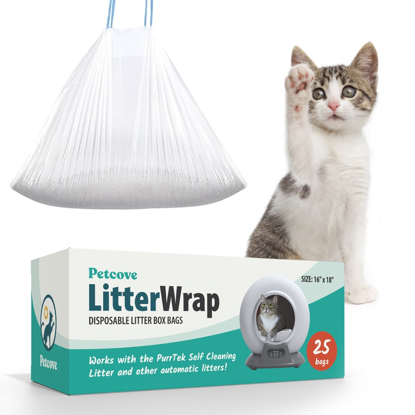 PurrTek LitterWrap™ Disposable Liner Refills - 25 Count