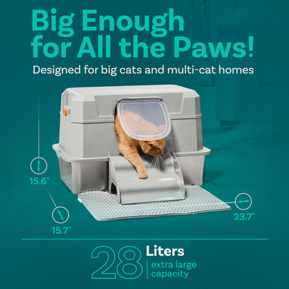 Iron Paws™ Stainless Steel Litter Box with Lid