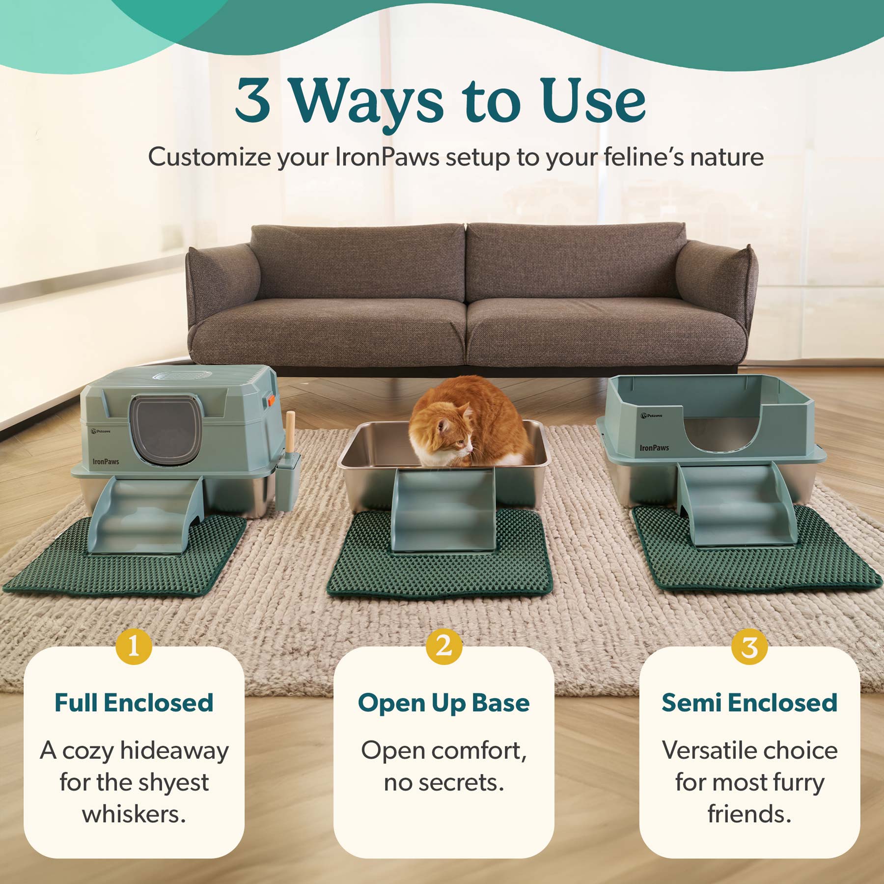 IronPaw™ Stainless Steel Litter Box