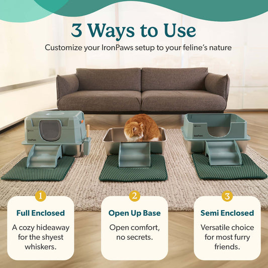 IronPaw™ Stainless Steel Litter Box