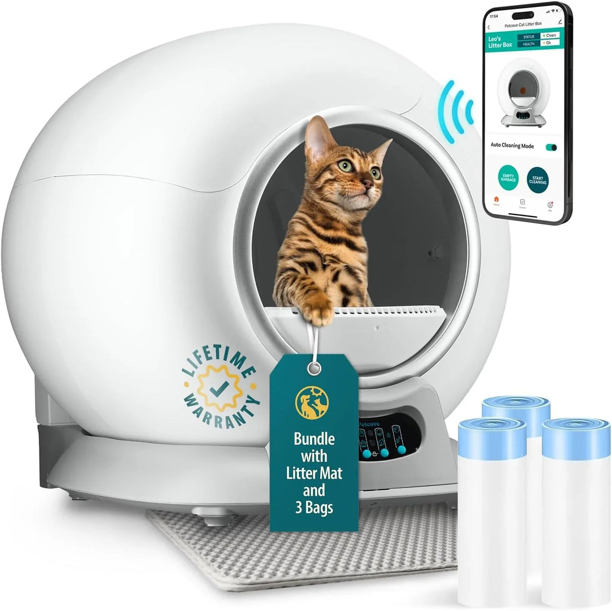 automatic cat litter box as seen on tv PurrTek Self-Cleaning Litter Box Gray